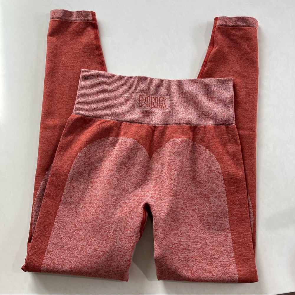 VS PINK Seamless Leggings - Burnt Orange Marl
